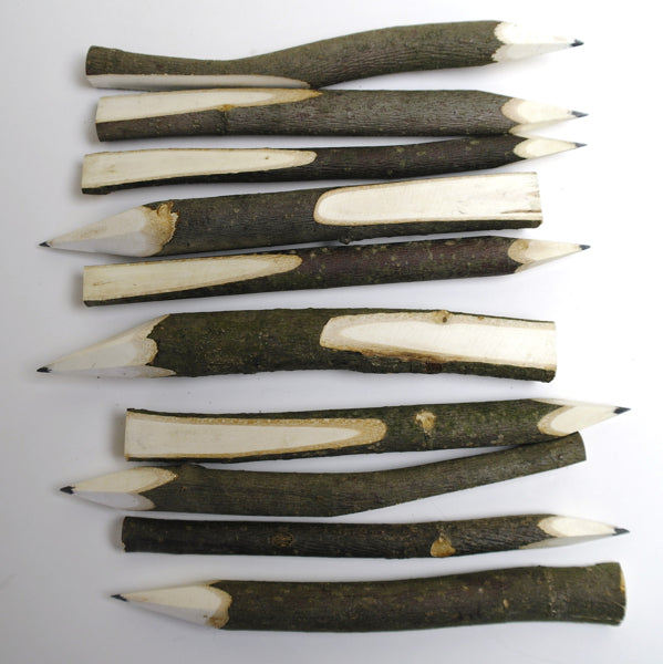 Hazelnut branch pencil approx. 14 cm