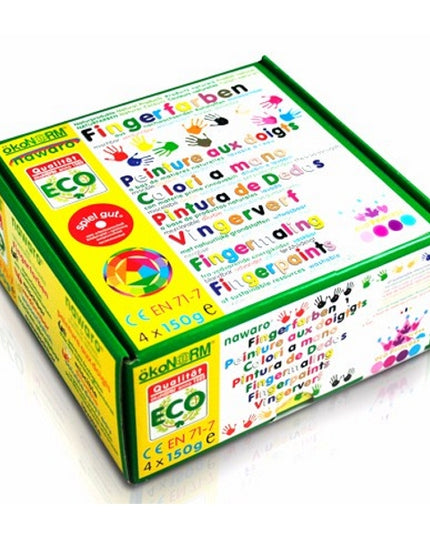 Finger Paint "Princess Ecofee" 4 colors (4x 150ml) - light pink, dark pink, purple, turquoise