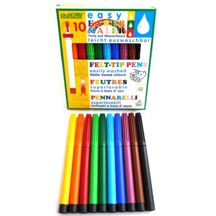 10 stiften op waterbasis, 4 mm puntdikte (makkelijk uitwasbaar)