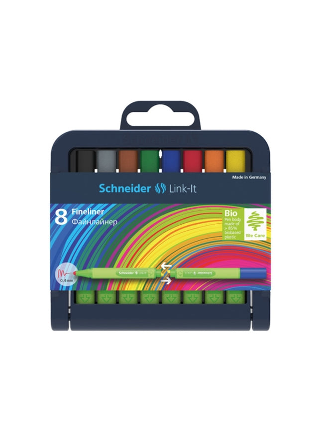 fineliner Link-it - bio-kunststof - 0,4 mm - 8 kleuren