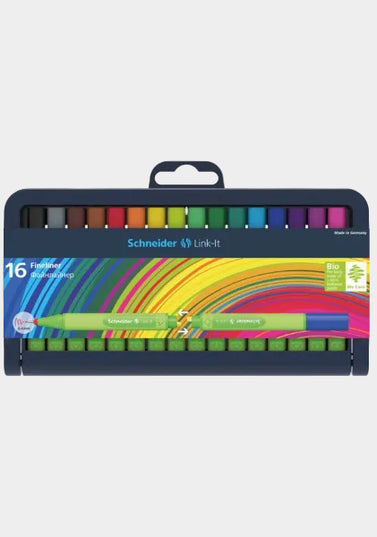 fineliner Link-it - bio-kunststof - 0,4 mm - 16 kleuren