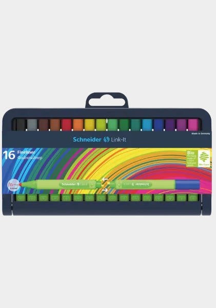 fineliner Link-it - bio-kunststof - 0,4 mm - 16 kleuren