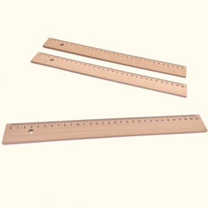 houten lat 30 cm met staalkant