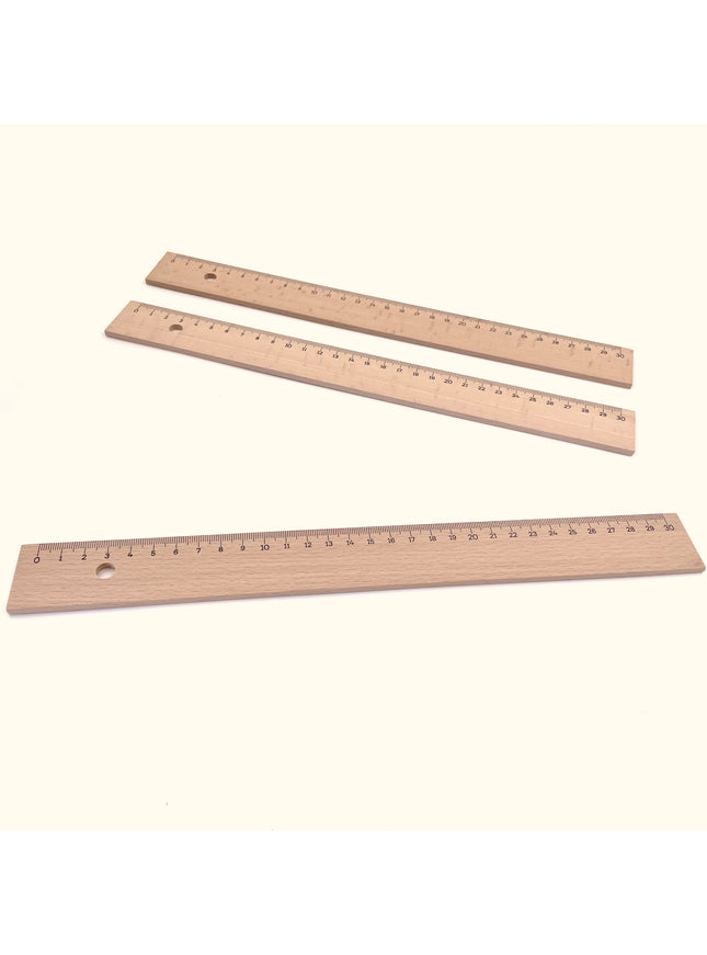 houten lat 30 cm met staalkant