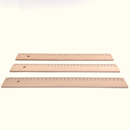 houten lat 30 cm met staalkant