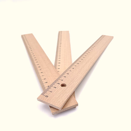 houten lat 30 cm met staalkant