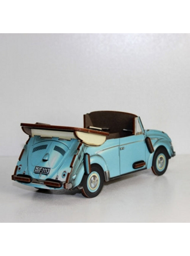 pennenhouder "VW kever cabriolet" - blauw