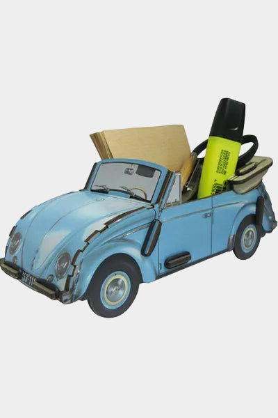 pennenhouder "VW kever cabriolet" - blauw