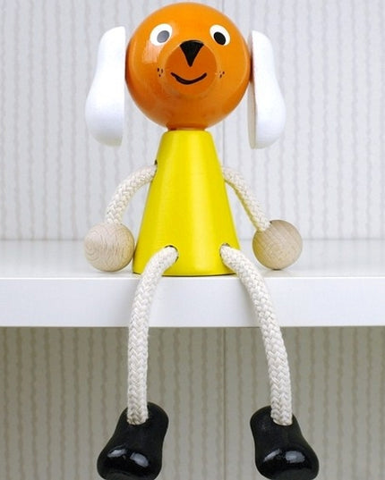 zitfiguur hond, gekleurd