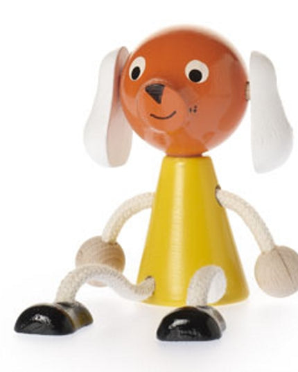 zitfiguur hond, gekleurd