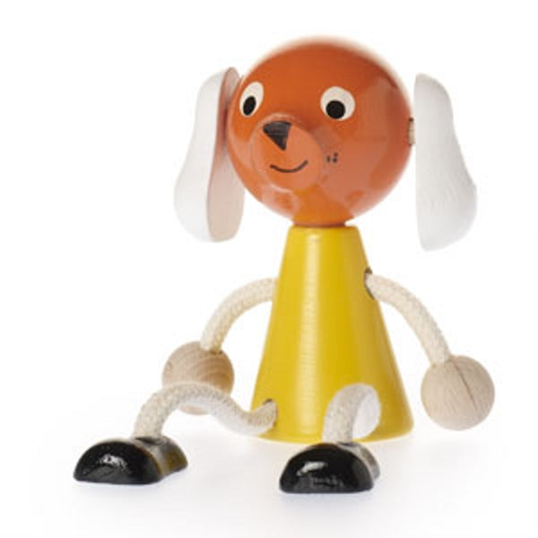 zitfiguur hond, gekleurd