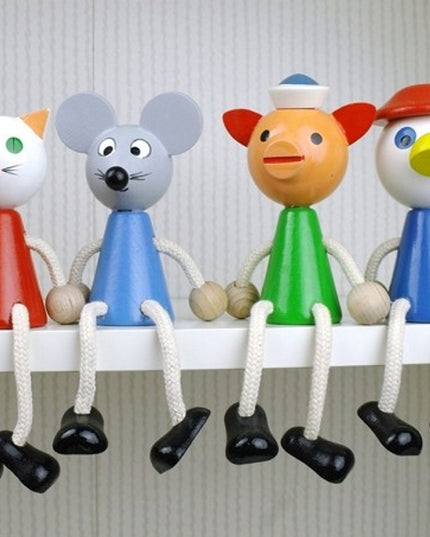 zitfiguur varken, gekleurd