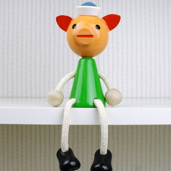 zitfiguur varken, gekleurd