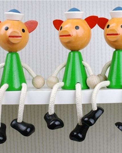 zitfiguur varken, gekleurd