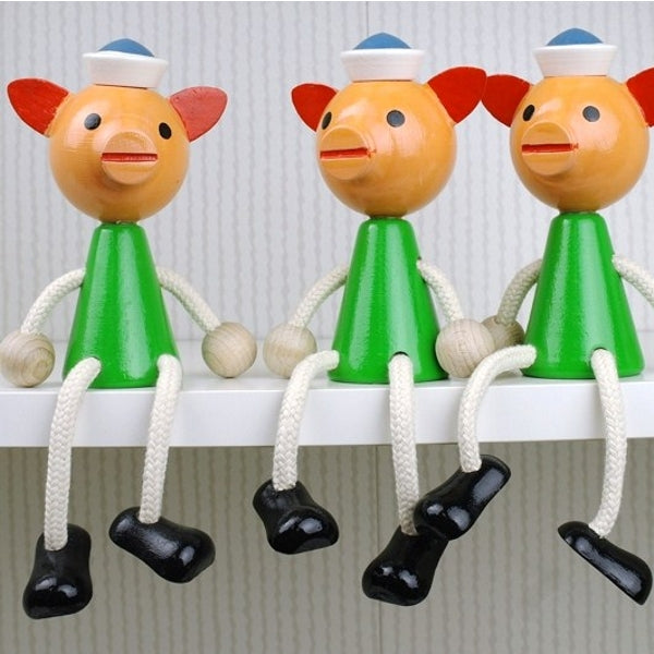 zitfiguur varken, gekleurd