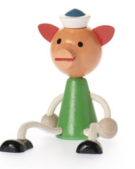 zitfiguur varken, gekleurd