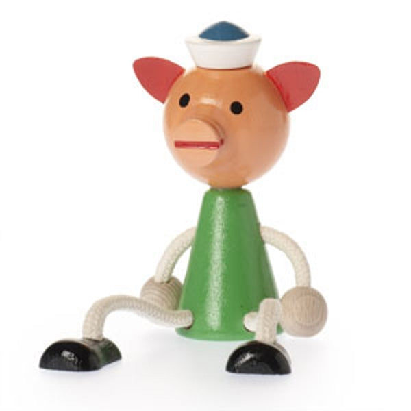 zitfiguur varken, gekleurd