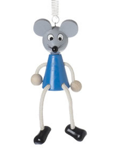 zitfiguur aan veer muis, gekleurd