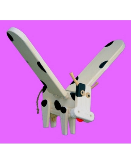 vliegfiguur, gekleurd - koe