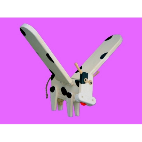 vliegfiguur, gekleurd - koe