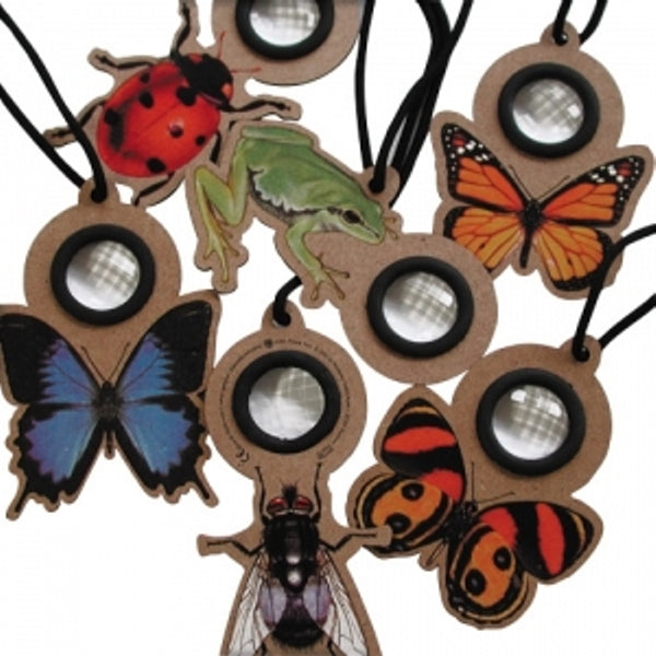 vliegenoog aan touw - vlinder rood/zwart