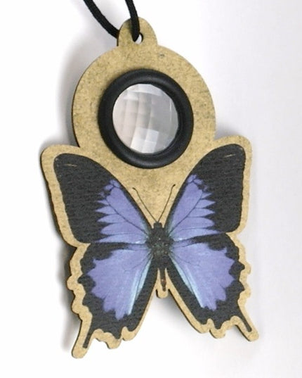 vliegenoog aan touw - vlinder blauw