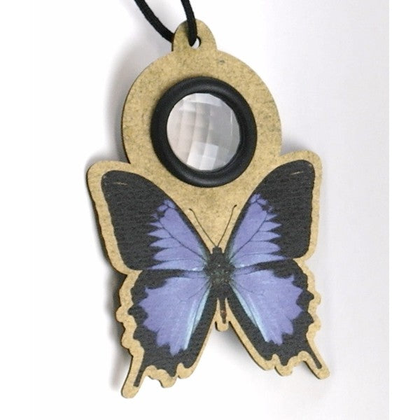 vliegenoog aan touw - vlinder blauw