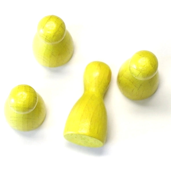 houten pion "Halmakegel" - ca. 12x24 mm - geel