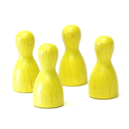 houten pion "Halmakegel" - ca. 12x24 mm - geel