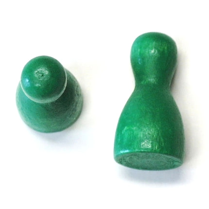 houten pion "Halmakegel" - ca. 12x24 mm - groen