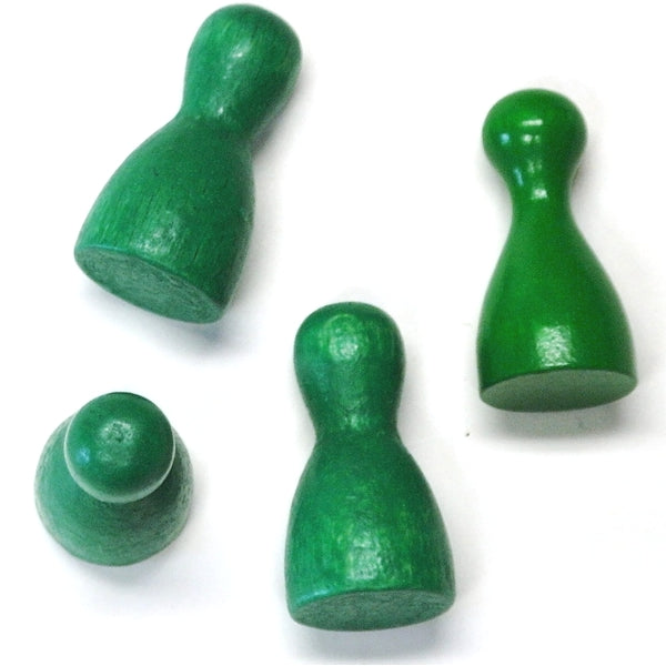 houten pion "Halmakegel" - ca. 12x24 mm - groen