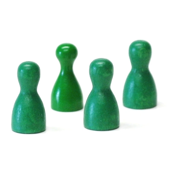 houten pion "Halmakegel" - ca. 12x24 mm - groen
