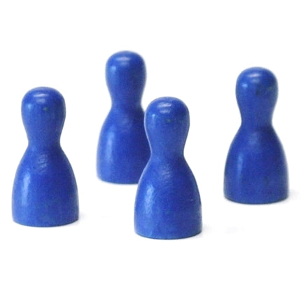 houten pion "Halmakegel" - ca. 12x24 mm - blauw