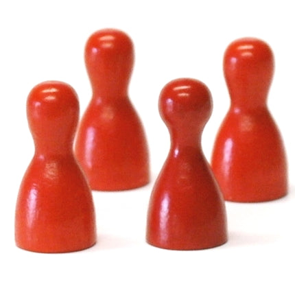 houten pion "Halmakegel" - ca. 12x24 mm - rood