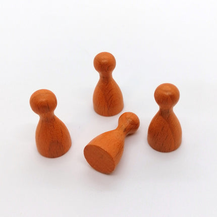 houten pion "Halmakegel" - ca. 12x24 mm - oranje