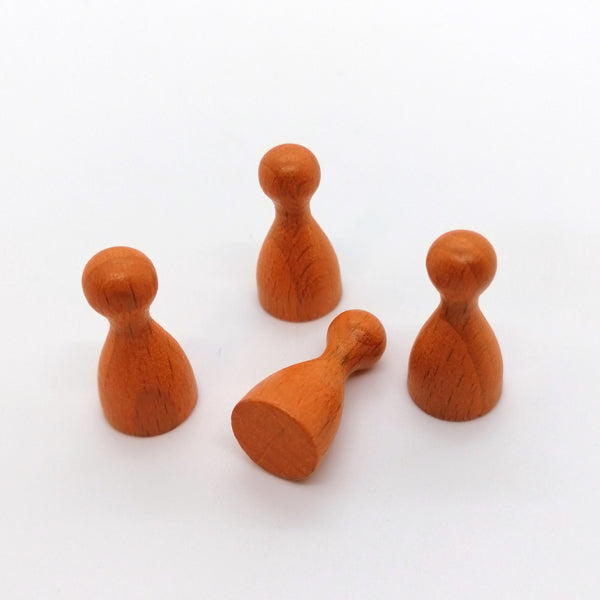 houten pion "Halmakegel" - ca. 12x24 mm - oranje