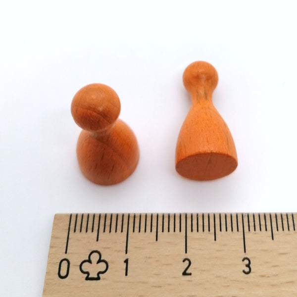 houten pion "Halmakegel" - ca. 12x24 mm - oranje