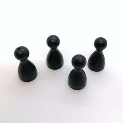 houten pion "Halmakegel" - ca. 12x24 mm - zwart