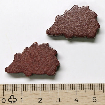 houten figuur egel bruin - ca. 30x18x8 mm