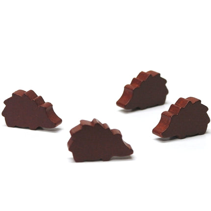 houten figuur egel bruin - ca. 30x18x8 mm