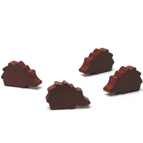 houten figuur egel bruin - ca. 30x18x8 mm