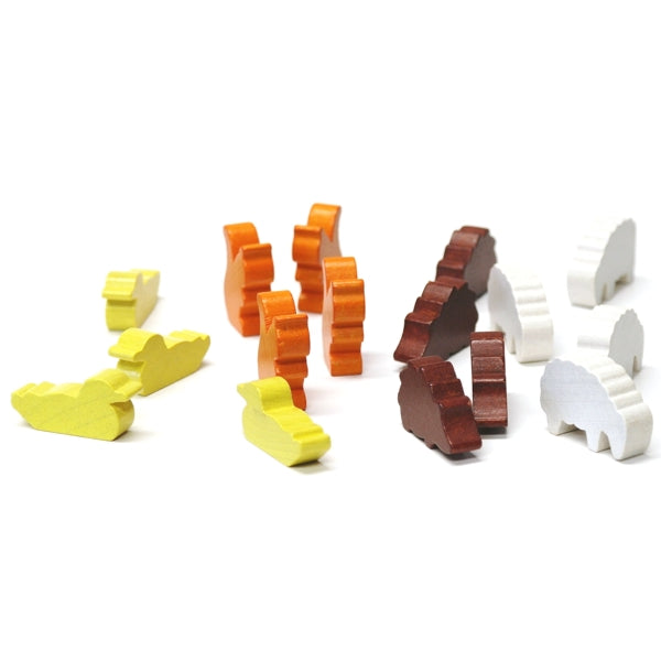 houten figuur eekhoorn oranje - ca. 19x25x8 mm