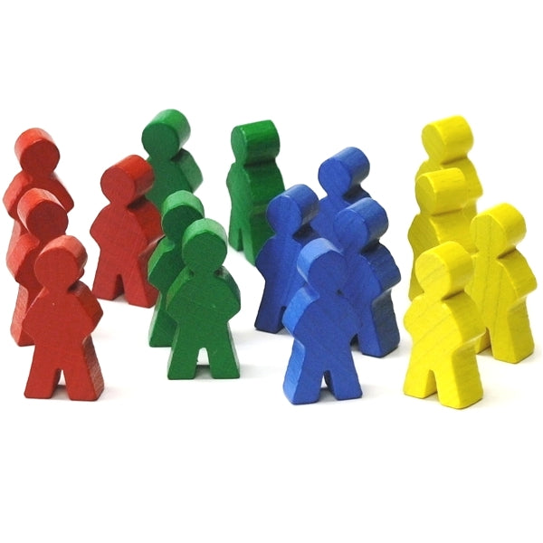 houten figuur man ca. 14x30x8 mm - geel