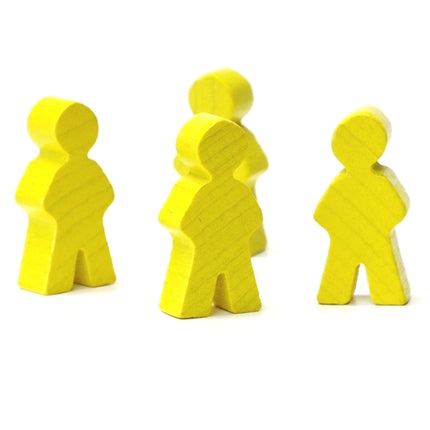 houten figuur man ca. 14x30x8 mm - geel