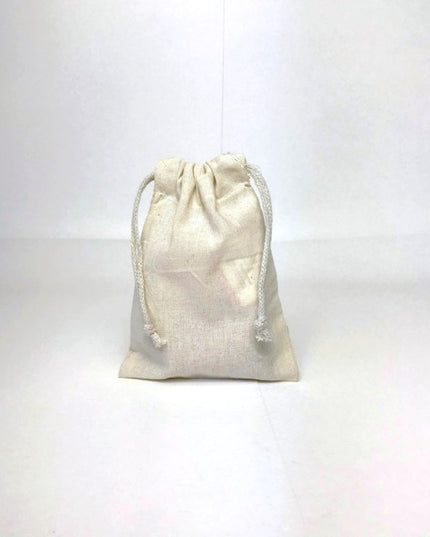 katoenen zak ca. 9x13 cm