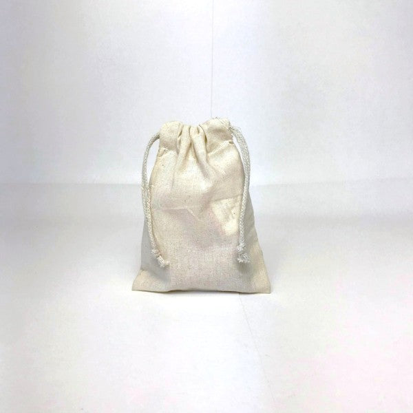 katoenen zak ca. 9x13 cm