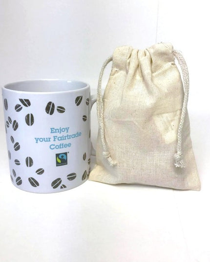 katoenen zak ca. 9x13 cm