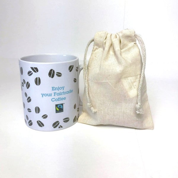 katoenen zak ca. 9x13 cm