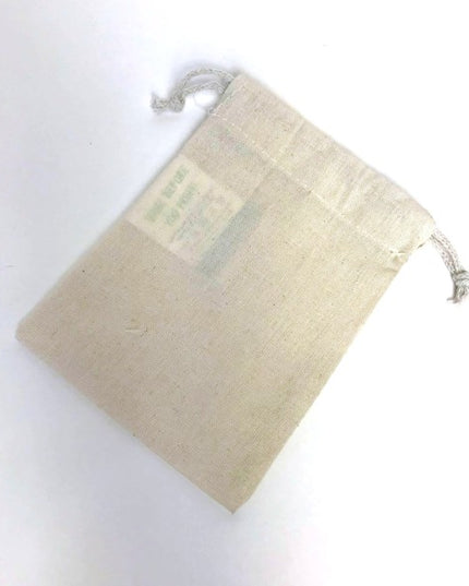 katoenen zak ca. 9x13 cm