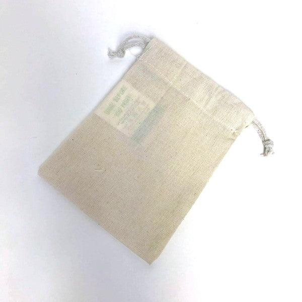 katoenen zak ca. 9x13 cm